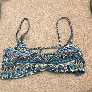 San Lorenzo reversible caged swimsuit top.